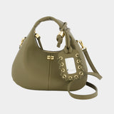 Sac À Main Hobo Mini - Ganni - Synthétique - Kaki