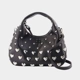 Sac À Main Hobo Mini Heart - Ganni - Synthétique - Noir