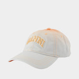 Casquette Ombre - Ganni - Coton - Blanc