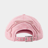 Casquette Washed - Ganni - Coton - Rose