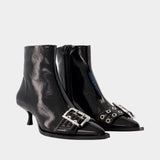 Bottes Buckle Low - Ganni - Coton - Noir