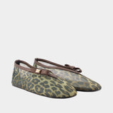 Ballerines Jenny Mesh Bow - Ganni - Nylon - Ivoire