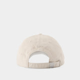 Casquette Cat - Ganni - Coton - Blanc