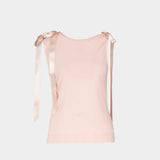 Tank Top Bow Ribbon Tail - Simone Rocha - Synthétique - Rose