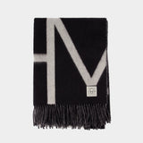 Écharpe Monogramme - TOTEME - Laine - Noir