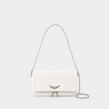 Sac À Bandoulière Rock Grained - Zadig & Voltaire - Cuir - Blanc