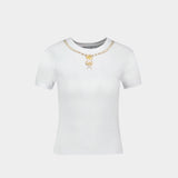 T-Shirt Trompe L'oeil Jewelry - Marine Serre - Coton - Blanc