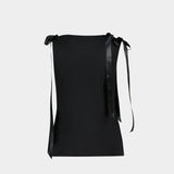 Tank Top Bow Ribbon Tail - Simone Rocha - Synthétique - Noir