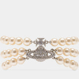 Collier Graziella Three Row Pearl - Vivienne Westwood - Métal - Ivoire