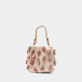 Sac À Main Floral Beaded- SELF PORTRAIT - Raphia - Beige