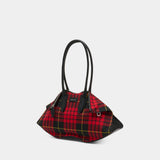 Sac Porté Épaule Manta - Alexander McQueen - Coton - Rouge