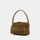 Sac Porté Épaule Camero Party V - Acne Studios - Cuir - Kaki