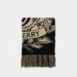 Écharpe Mu Stormy Knight Check - Burberry - Cachemire - Beige