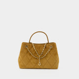 Sac À Bandoulière Fleming Small Carryall - Tory Burch - Cuir - Marron