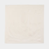 Écharpe Embroidered Monogramme - TOTEME - Soie - Beige