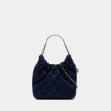 Sac Porté Épaule Fleming Mini - Tory Burch - Denim - Bleu