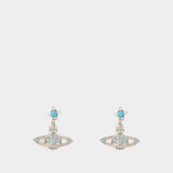 Boucles D'oreilles Mini Relief Drop - Vivienne Westwood - Métal - Argenté