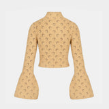 Hoodie Fluffy Moon High Neck - Marine Serre - Coton - Beige