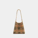 Sac Porté Épaule Ll Small Margate - Burberry - Raphia - Beige