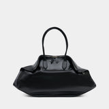 Sac Porté Épaule Manta Maxi - Alexander McQueen - Cuir - Noir