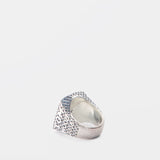 Bague Cushion Gold en Argent et Or