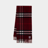 Écharpe Giant Check - Burberry - Laine - Bordeaux