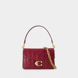 Sac Porté Épaule Quilted Glazed Chain Tabby - Coach - Cuir - Rouge