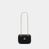 Sac À Main Saffiano Small - Vivienne Westwood - Cuir - Noir