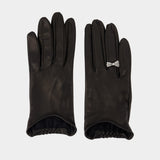Gants Bow - OUR LEGACY - Cuir - Noir