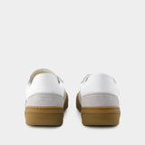 Sneakers Bars - Acne Studios - Cuir - Blanc/Marron