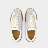 Sneakers Bars - Acne Studios - Cuir - Blanc/Marron