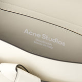 Sac Hobo Musubi Elongated - Acne Studios - Cuir - Blanc/Noir