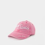 Casquette Carliy Tourist Logo - Acne Studios - Coton - Rose
