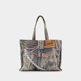 Cabas Fn Ux Bags000189 - Acne Studios - Coton - Bleu