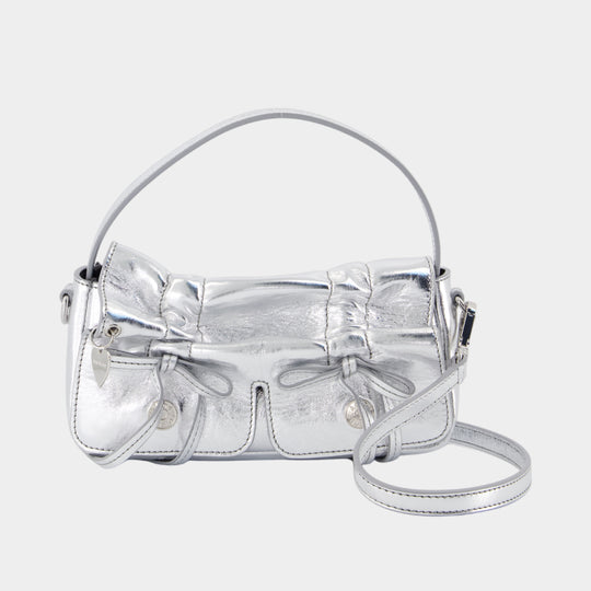 Sac À Bandoulière Multipocket Micro - Acne Studios - Cuir - Argenté