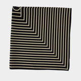 Écharpe Signature Monogramme - TOTEME - Soie - Noir