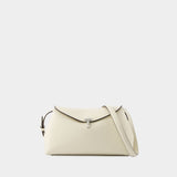 Pochette T Lock - TOTEME - Cuir - Milk
