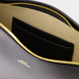 Sac Porté Épaule Scoop - TOTEME - Cuir - Noir