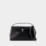 Sac À Main T-Lock Top Handle - TOTEME - Cuir - Noir