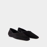 Ballerines The Everyday Flat - TOTEME - Daim - Noir