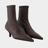 Bottines Sock - TOTEME - Cuir - Marron