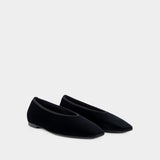 Ballerines Minimalist - TOTEME - Velours - Noir