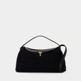 Sac À Main T-Lock Top Handle - TOTEME - Cuir - Noir