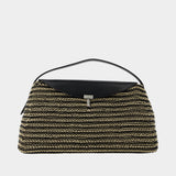 Sac À Main T-Lock Top Handle - TOTEME - Cuir - Noir