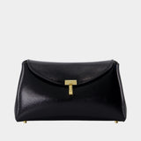 Pochette Mini T-Lock Naplack - TOTEME - Cuir - Noir