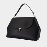 Sac À Main T-Lock Satchel - TOTEME - Cuir - Noir