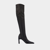 Bottes Over The Knee - TOTEME - Cuir - Noir
