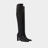 Bottes Over The Knee - TOTEME - Cuir - Noir