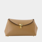 Pochette Mini T-Lock - TOTEME - Cuir - Marron