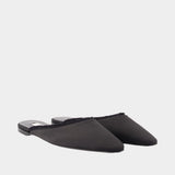 Sandales Frayed Lounge - TOTEME - Soie - Noir